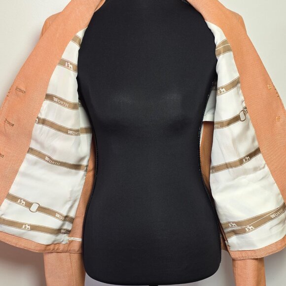 Worth New York Tailored Orange Blazer Size 6 | Whipstitch Detail - Picture 6 of 6